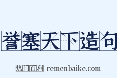 誉塞天下造句是什么意思的图片